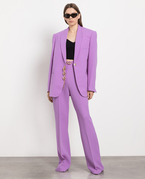 David Koma Purple wool jacket with a chain SS23DK11TJ