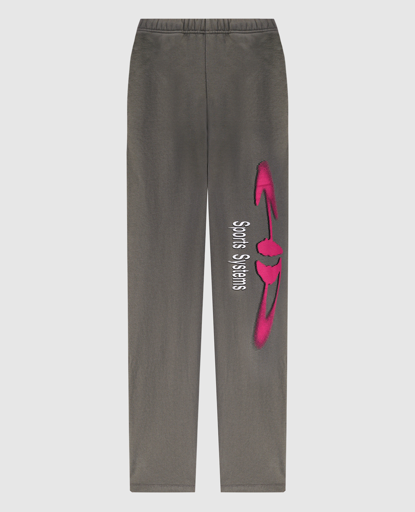 Gray sports pants with hr sports system print heron preston