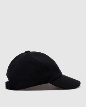 Borsalino Gray cashmere cap with logo 13373EWS