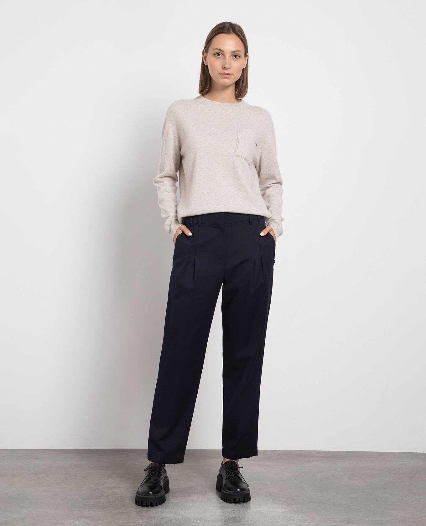 

Blue pants with monil chain Brunello Cucinelli