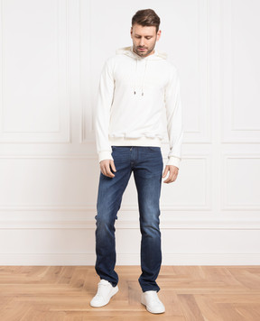 MooRER White wool jumper with logo embroidery MALCOMJT
