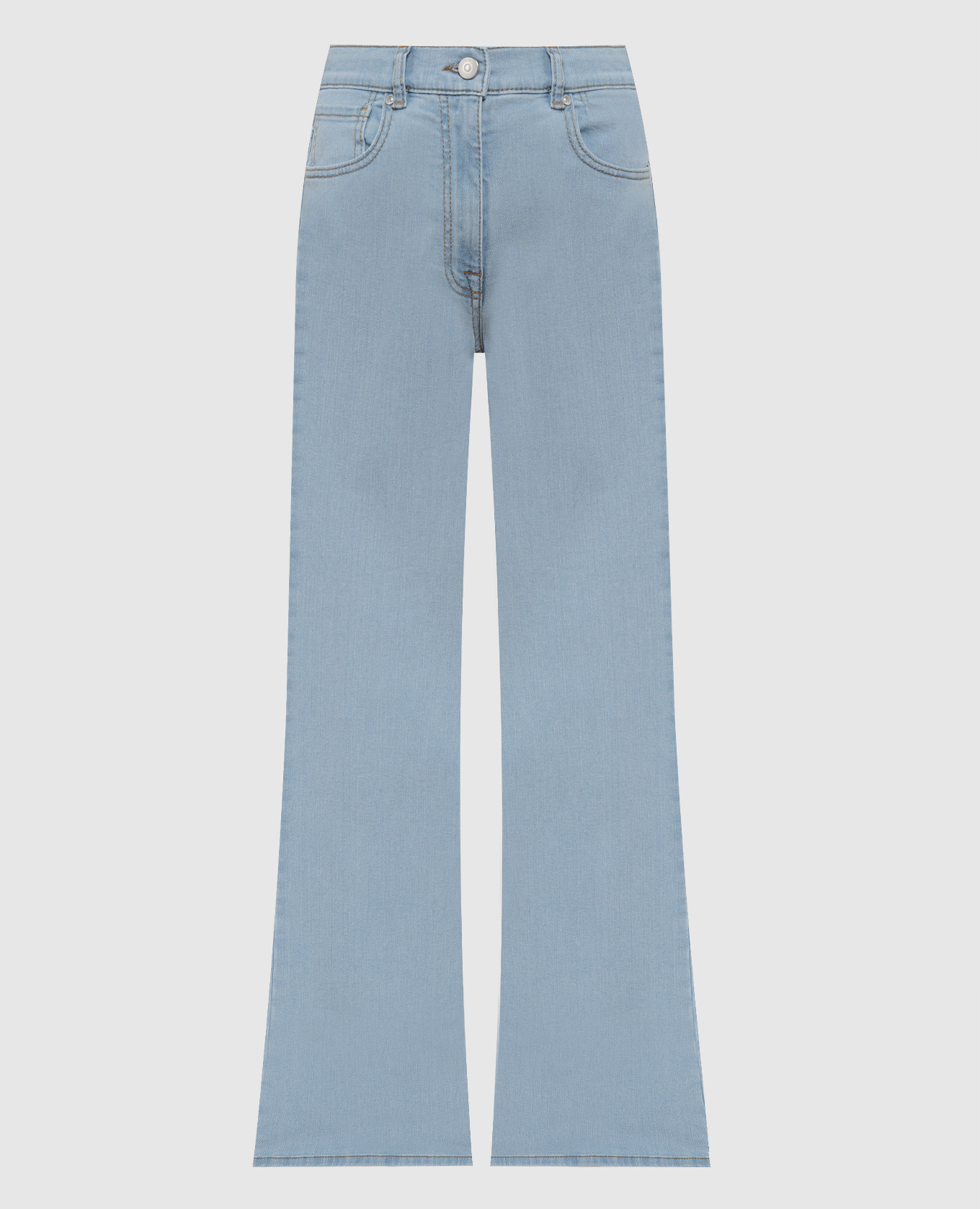 

Blue flared jeans with logo Peserico, Light blue