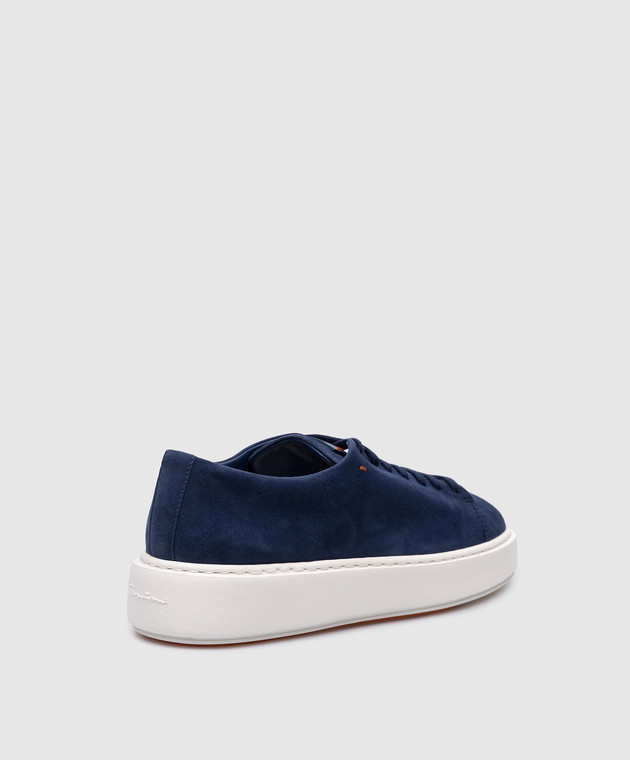 スニーカー SANTONI Woman Sneakers Blue WBCD60994BARTVLF U57 Santoni Suede lace-up Sneakers | Blue | FARFETCH