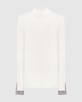 Etro White ribbed wool polo shirt D115499242