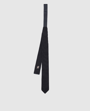 Stefano Ricci Children's gray patterned silk tie YCRMTSR916