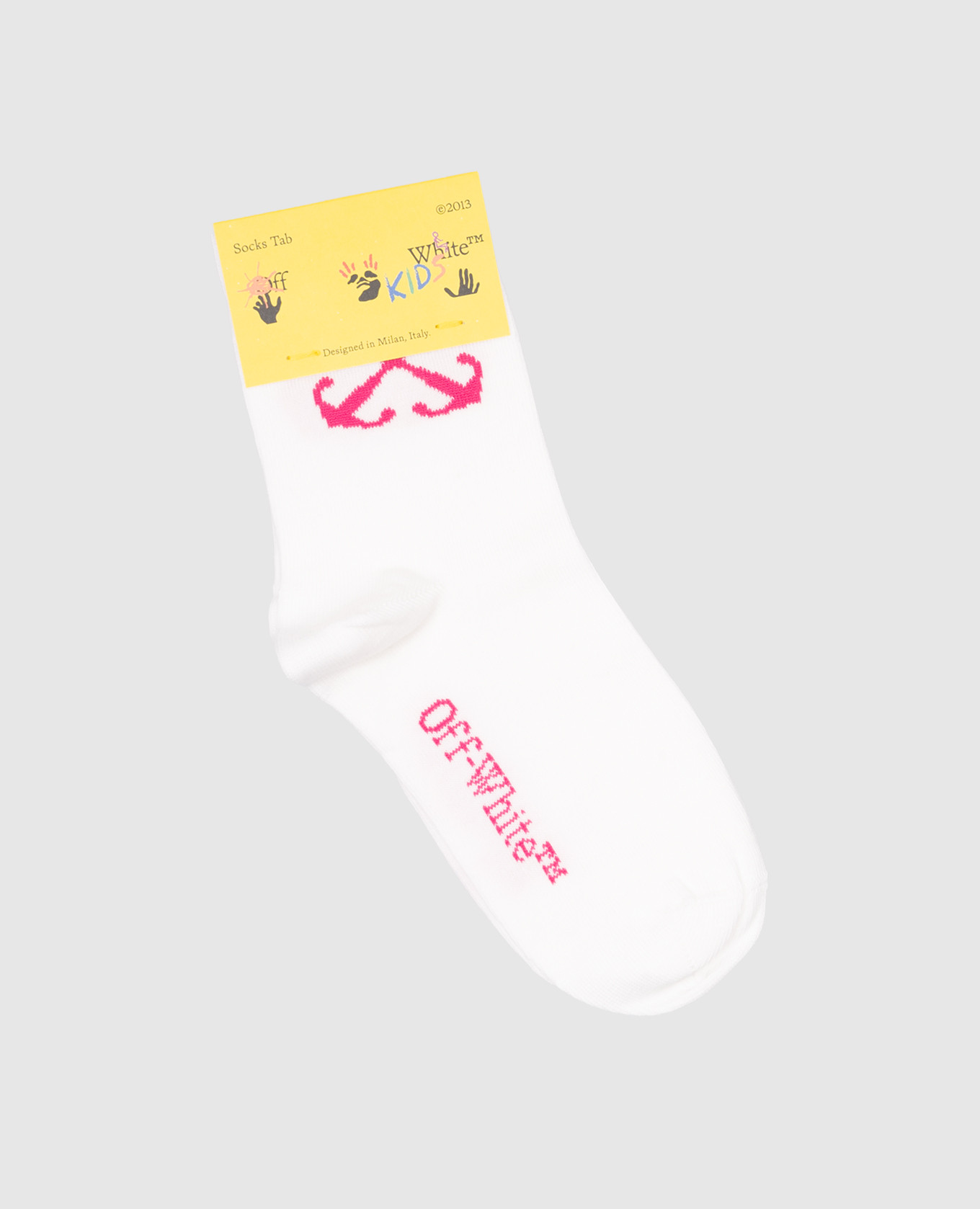 Ieftin Off-White Children's white socks with a logo