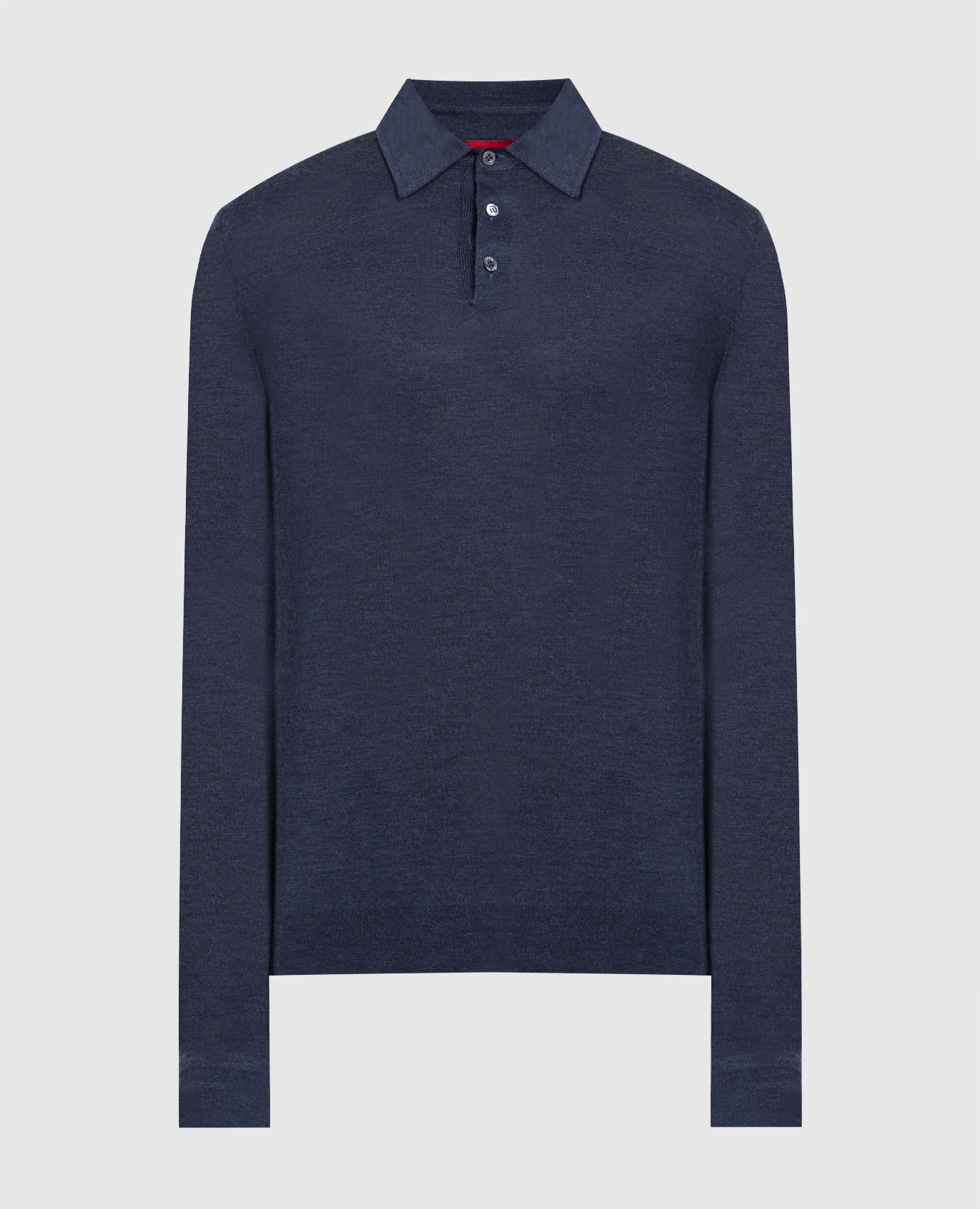 

Blue cashmere and silk polo shirt ISAIA