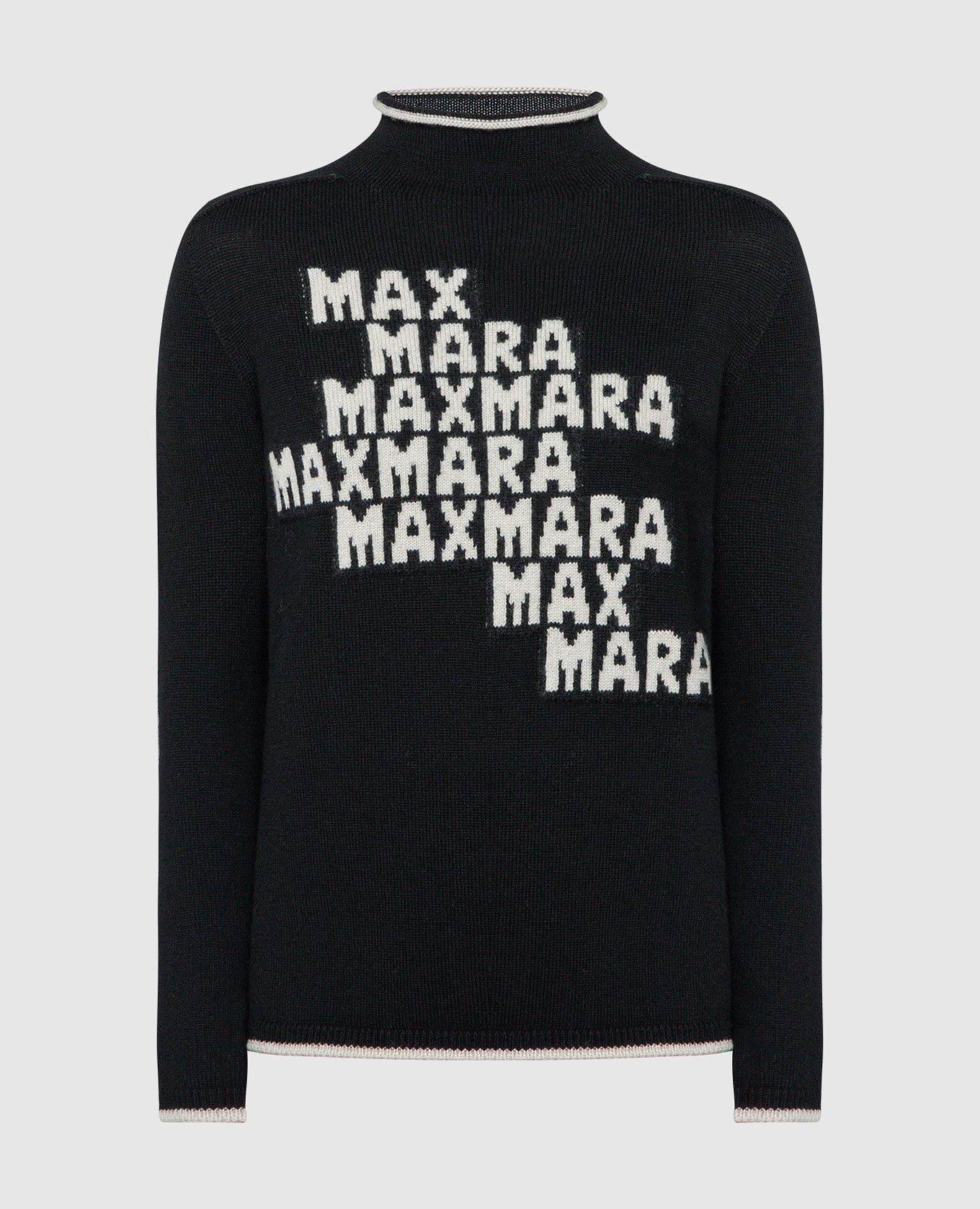 

Kir logo pattern wool jumper in black Max Mara, Черный