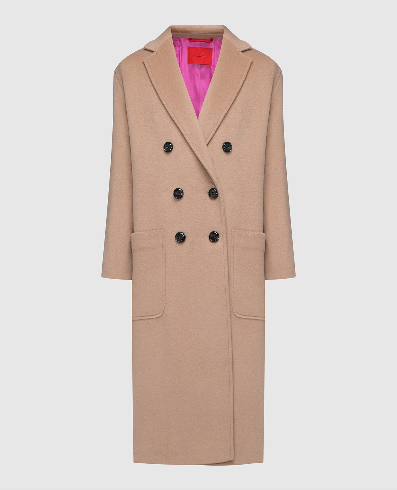 

Elemento beige double-breasted coat Max & Co, Бежевый