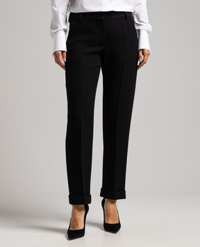 Balmain Black pants made of wool BF0PM010WB86