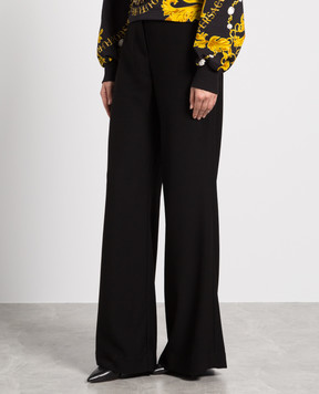 Versace Jeans Couture Black flared pants with logo 75HAA110N0230