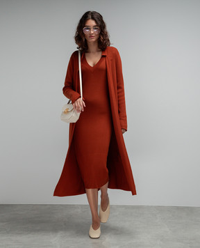Enrico Mandelli Brown cardigan made of wool A7KD265252