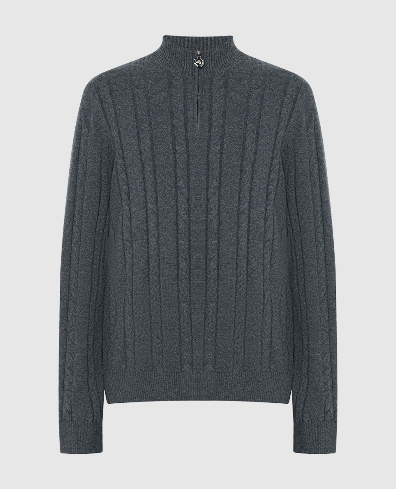

Gray sweater made of wool and silk in a textured pattern Stefano Ricci, Grey