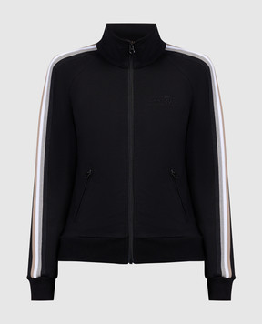 Maison Margiela MM6 Black sports jacket with logo embroidery S52HG0037S22600