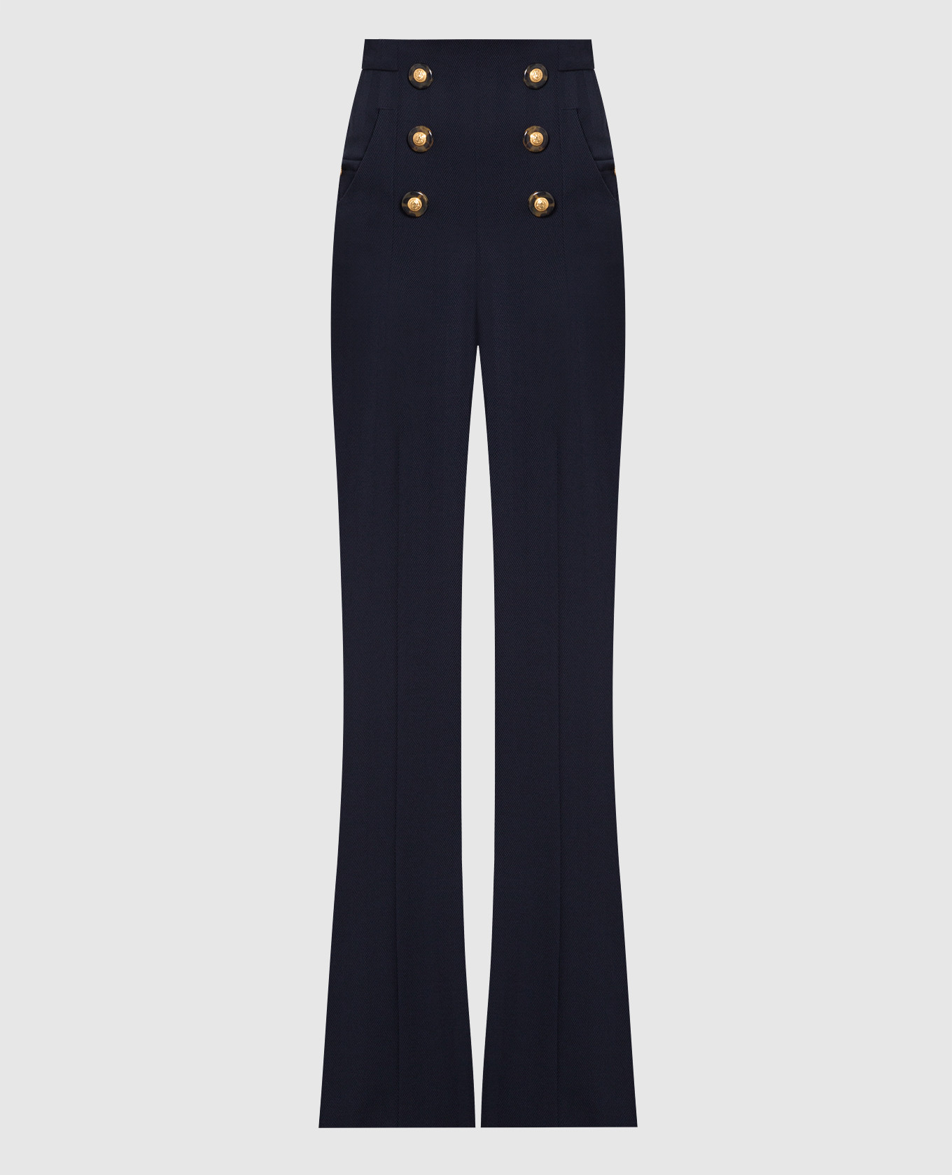 

Blue wool flared pants Balmain