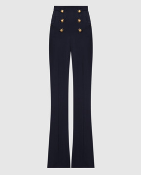 Balmain Blue wool flared pants BF1PP112WB87