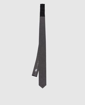 Stefano Ricci Children's black silk tie in a pattern YCRMTSR8189