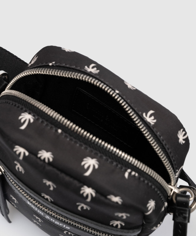 ショルダーバッグ Palm Angels PMNQ008R24FAB001 MONOGRAM CROSSBODY Bag Palm Angels - Black Mini Palms print crossbody bag