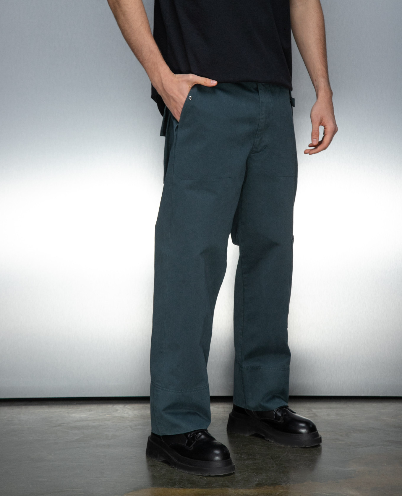 Green pants with logo patch A Cold Wall 3