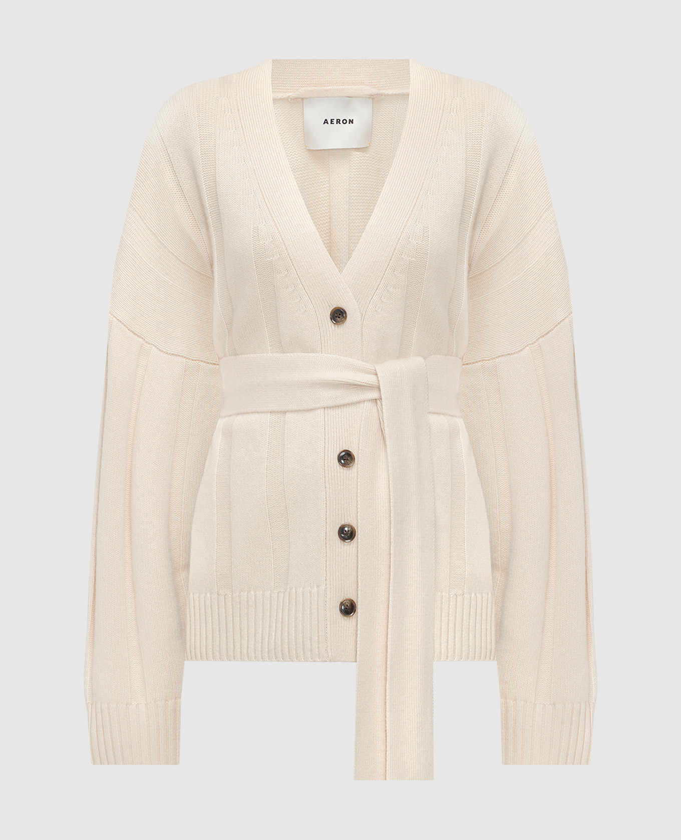 Grappa beige wool and cashmere cardigan aeron