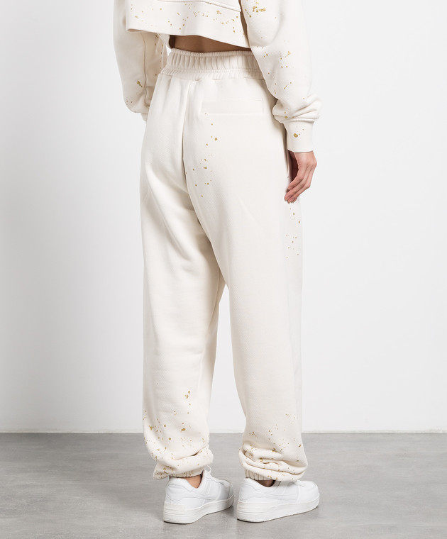 Palm Angels - White PXP joggers with PALM TREE print
