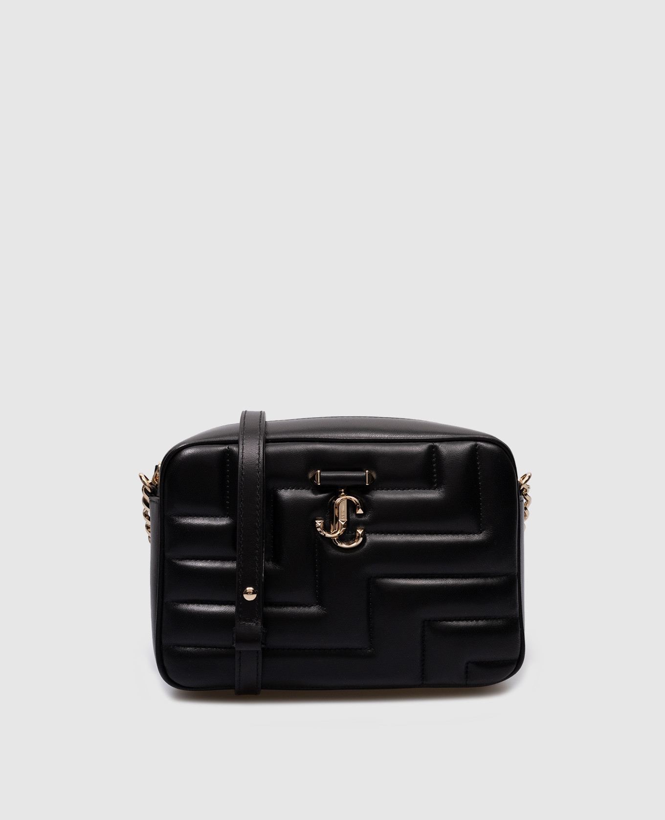 Jimmy Choo - Borsa a tracolla Avenue Camera in pelle nera 