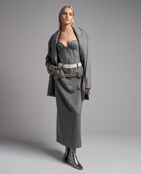 Rokh Gray corset R0CA280WM