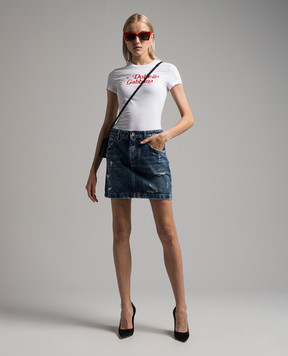Dolce&Gabbana White t-shirt with logo print F8U48TGDCA2