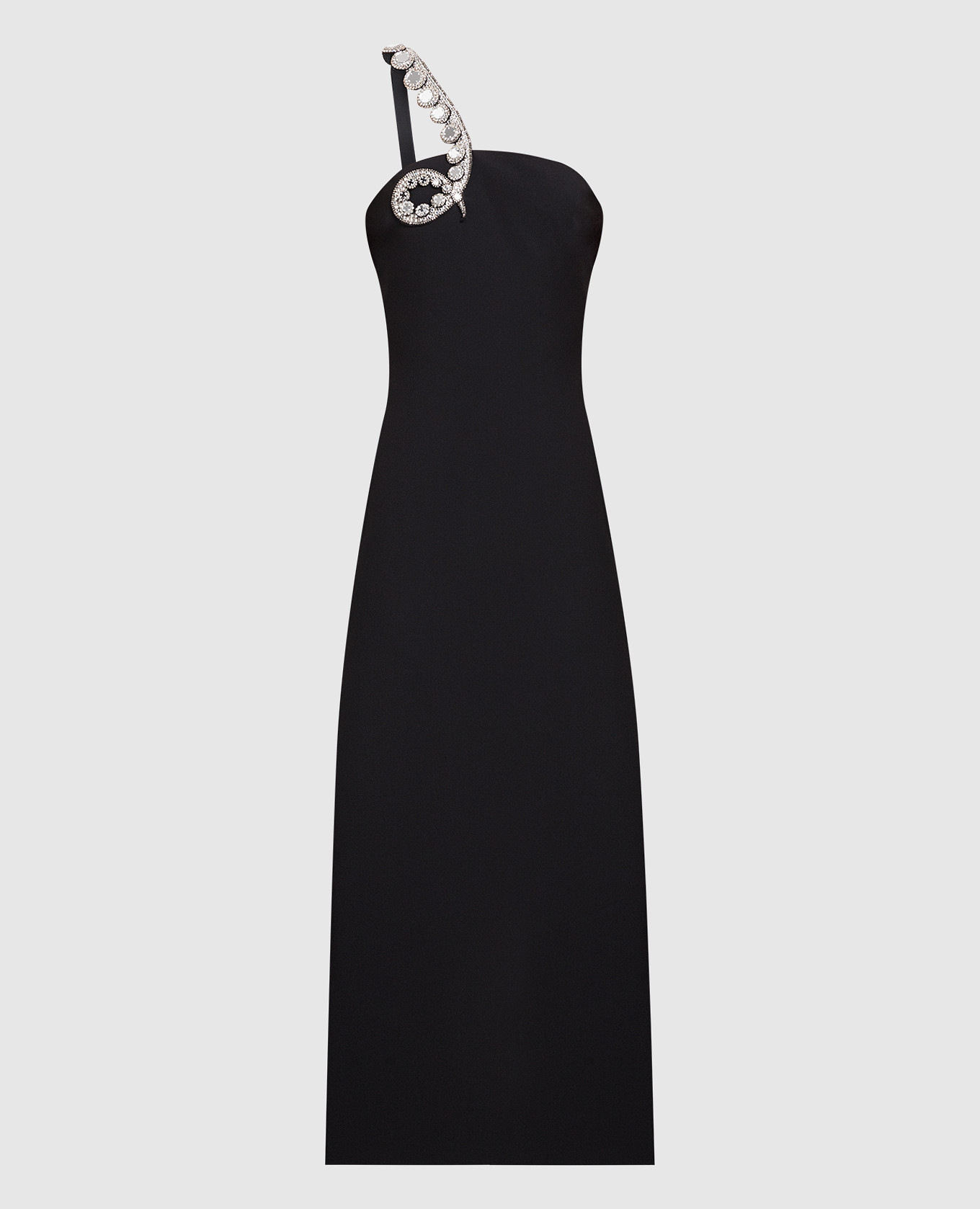 

Black midi dress with crystals David Koma, Черный