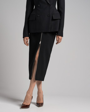 Khaite Pepita black pencil skirt 41024070W4070