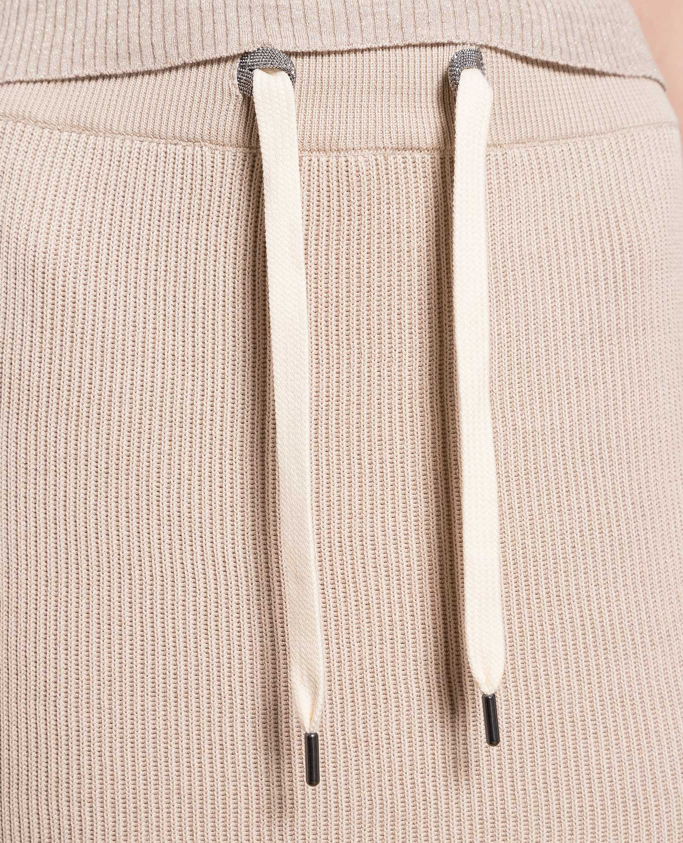 Beige striped skirt with monil chain Brunello Cucinelli 5