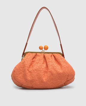 Max Mara Weekend Orange bag with lace HOMMAGELAFRANCE