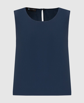 COLOMBO Blue top with silk CM00326T0577U