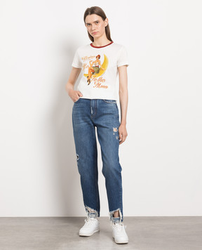 Dolce&Gabbana White t-shirt with a print F8L99TFI7TB