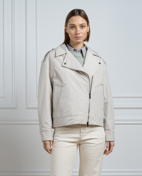Brunello Cucinelli Beige jacket in the style of a cowhide MB5742764