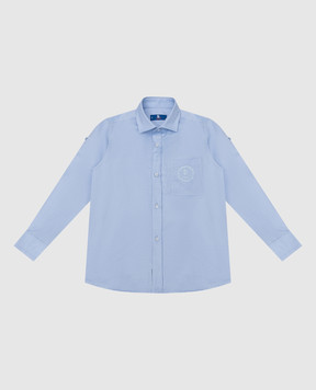 Stefano Ricci Children's blue shirt with a logo YAC6400010LJ1609