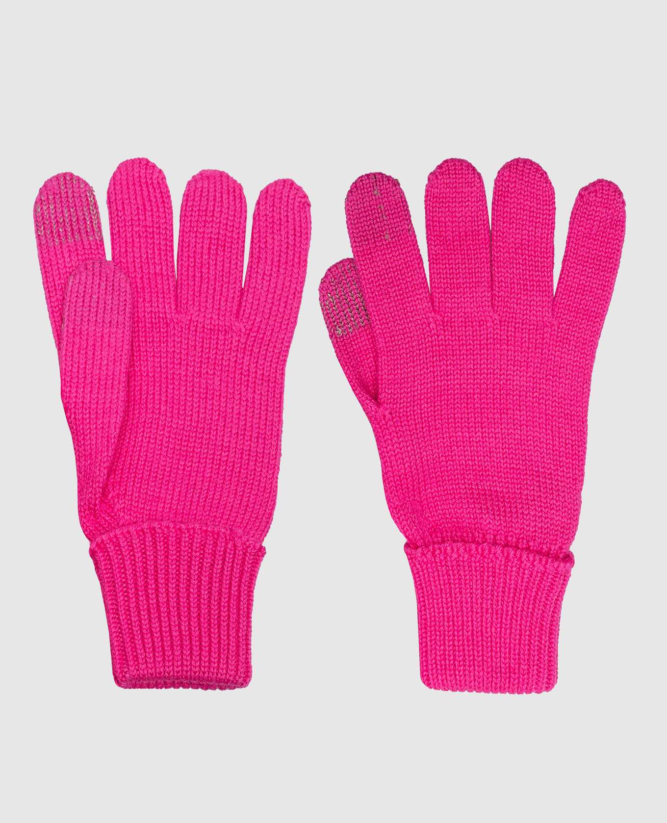 Baby pink wool gloves with logo il trenino