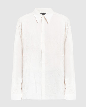Dolce&Gabbana White silk shirt G5IT7TFUABF