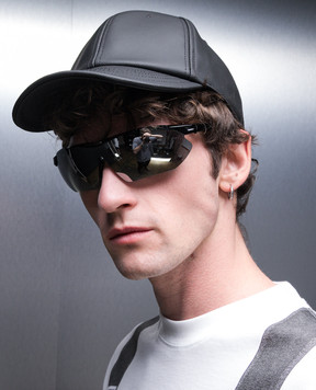 Off-White Black cap with logo embroidery OMLB052F23FAB030