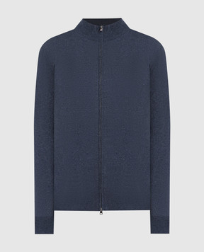 Cashmere&Whiskey Blue cashmere cardigan MU8671312341R