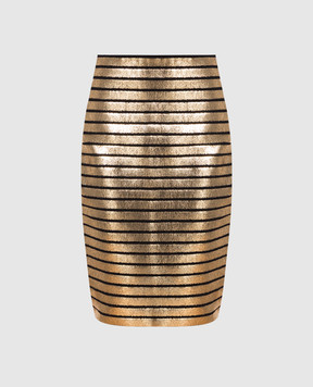 Balmain Golden pencil skirt AF1LC020KD52