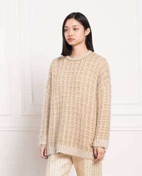 Valentino Beige sweater with lurex 2B3KC42X7P4