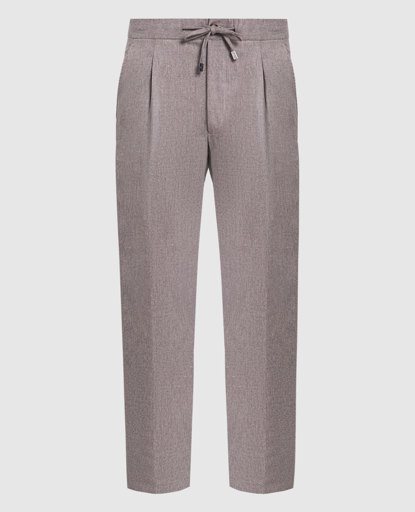 

Beige pants made of wool Enrico Mandelli, Бежевый