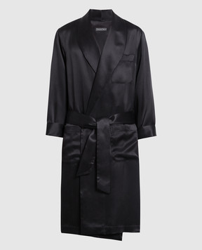 Stefano Ricci Black robe made of silk VT003DRU