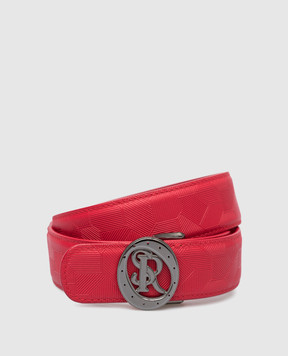 Stefano Ricci Kids red leather belt with logo monogram Y301VHAC503U