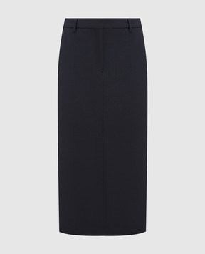 Brunello Cucinelli Blue skirt with monil chain MP097G3442