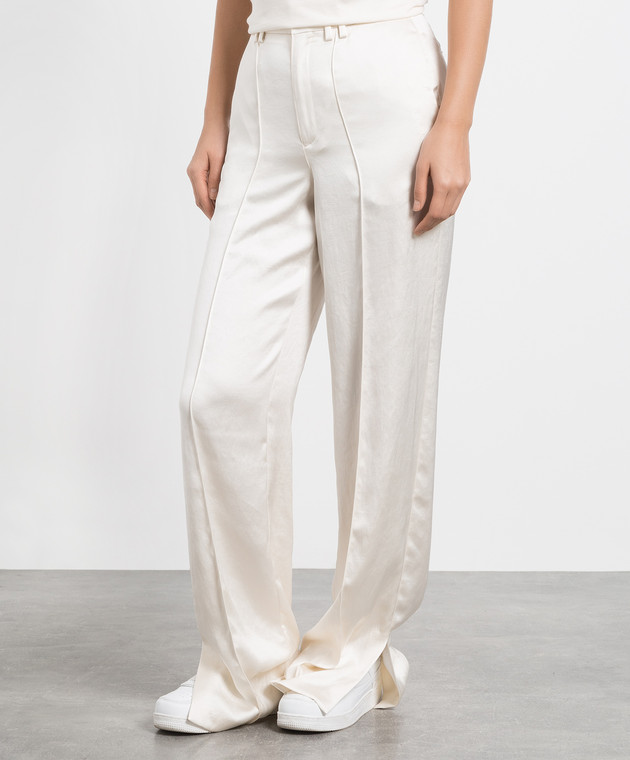 Heron Preston - White pants with logo patch HWCA032F22FAB001