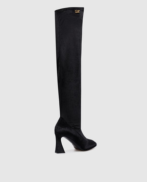 Giuseppe Zanotti Black Marino boots with metal logo I380000