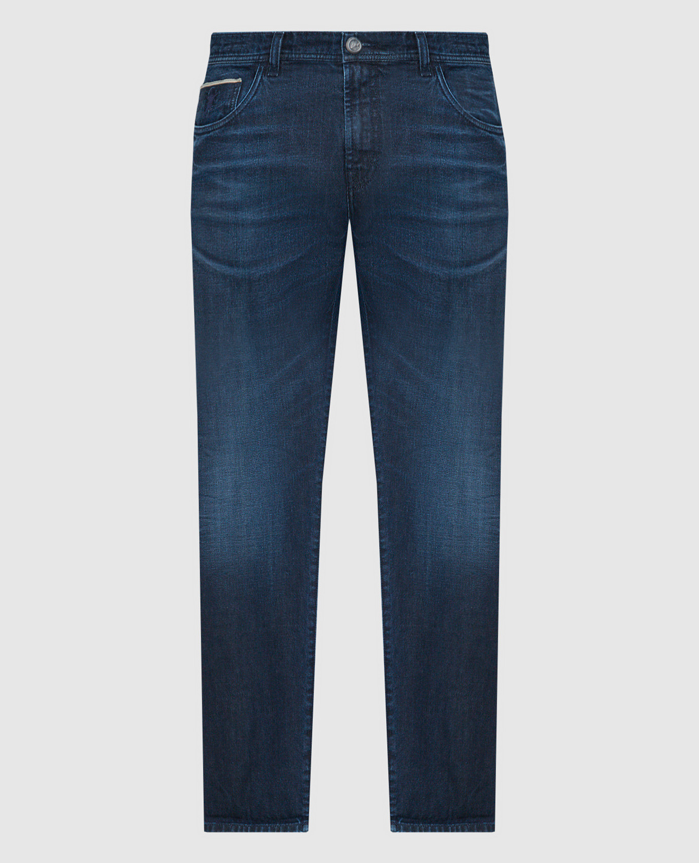 Blue jeans with a distressed effect Scissor Scriptor