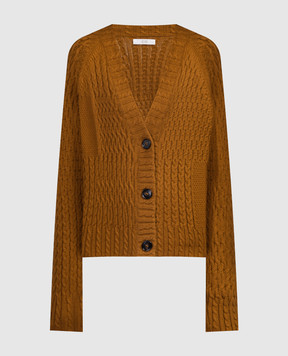 CO Brown cardigan with textured pattern 7966PCY